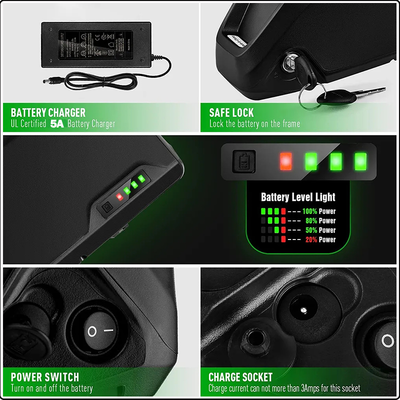 36 В 48 В 52 В Электрический в – обзор и цена Electric Bicycle Battery 72V 30Ah