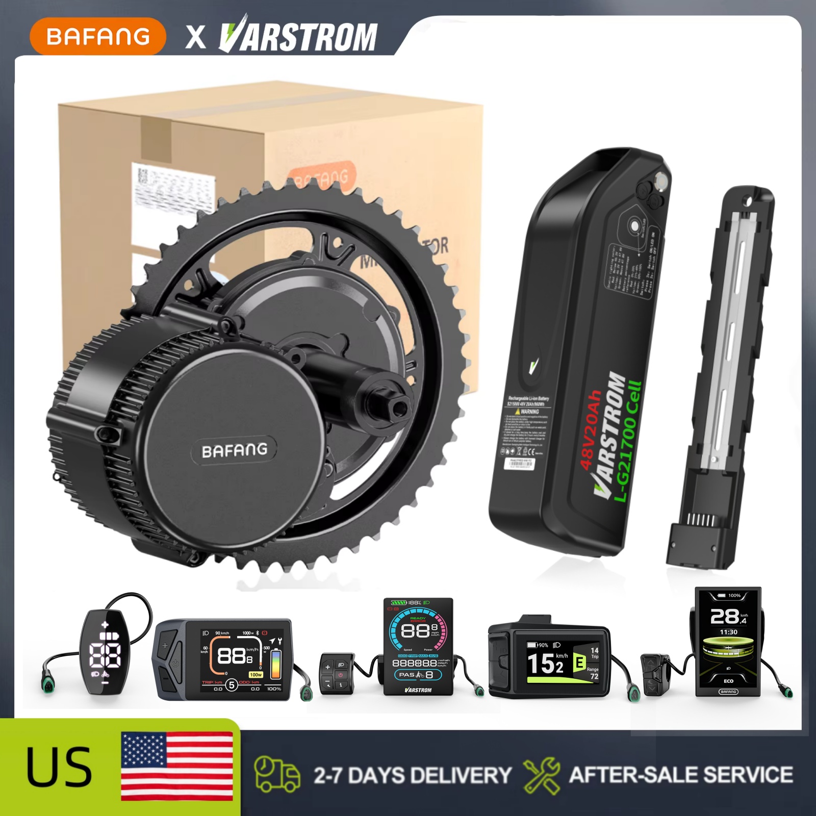 [В наличии в США] Комплект для – обзор и цена Bafang Bbs02B 48V 750W Mid Drive Kit