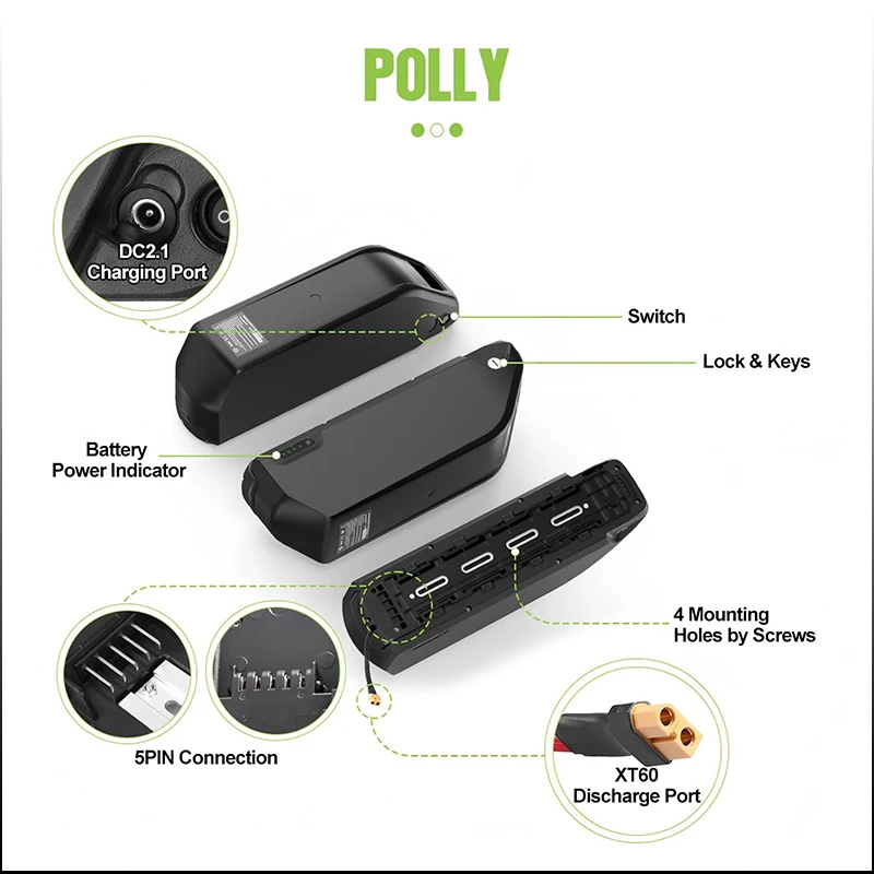 Аккумулятор Polly DP7 для элек – обзор и цена Electric Bicycle Battery 72V 30Ah