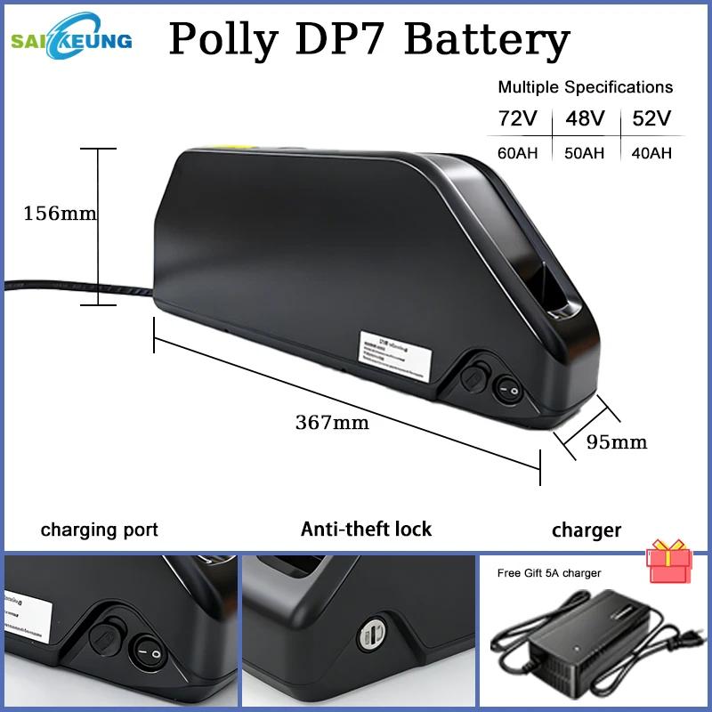 Аккумулятор Polly DP7 для элек – обзор и цена Electric Bicycle Battery 72V 30Ah